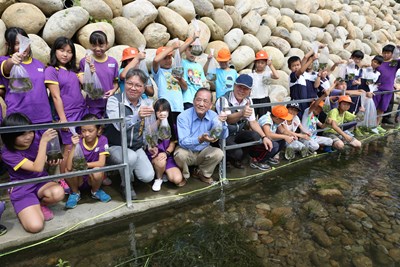 台灣白魚順利回娘家 林副市長讚兼具治水、教育、保育意義