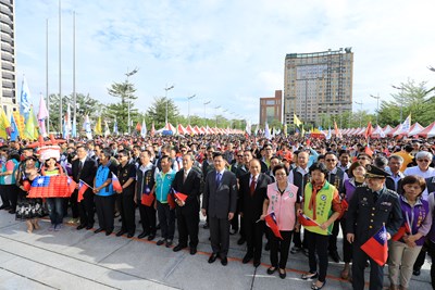 國慶升旗典禮    林市長期許社會進步、政治民主