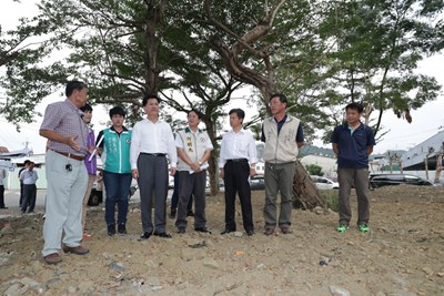 林市長視察太平區新建槌球場地 106年4月完工提供社區運動空間