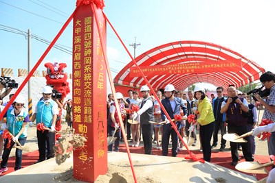 花博聯外道路月眉西側南向橋梁動工  林市長盼均衡區域發展