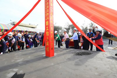 中市消防局大安分隊廳舍遷建動土  預計106年底完工