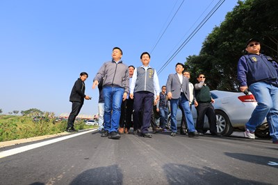 外埔三崁路拓寬完工通車  林市長：配合花博 帶動繁榮