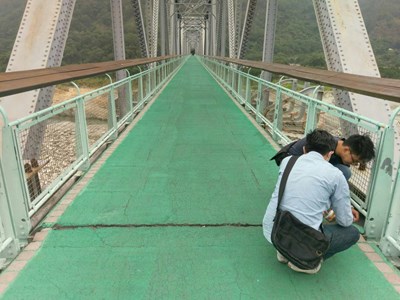 后豐鐵馬道花梁鋼橋市府定期監測 結構安全無虞
