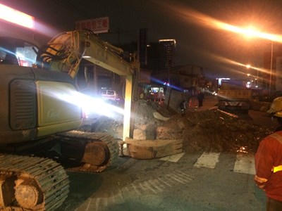 自來水公司北屯幹管漏水緊急修復中 部分地區停水