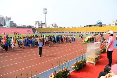 中市國小田徑錦標賽 日本靜岡組隊來交流