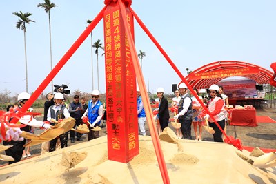 花博聯外道路月眉西側南向聯絡道動工 林市長：吸引觀光也強化基礎建設