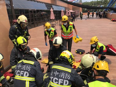 中市麗寶OUTLET MALL災防演練