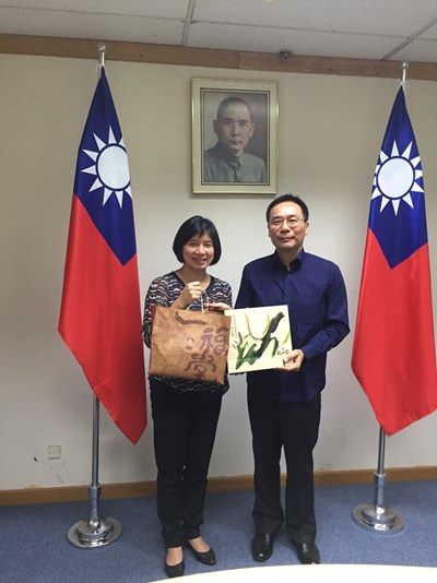 林副市長拜會駐印尼台北經濟貿易代表處藍夏禮公使