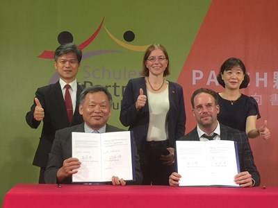 惠文高中今(7)日與台北歌德學院簽訂德國「PASCH夥伴學校」計畫合作意向書