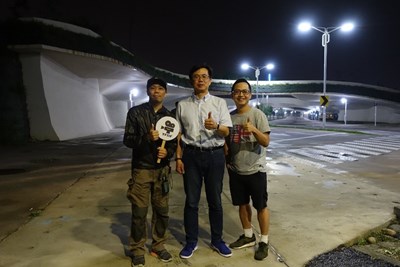 《代號193》導演蕭力修、台中市影視發展基金會執行長林盈志、監製林秉聿