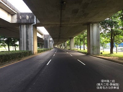 環中路二段（僑大二街-廣福路）往南屯方向快車道