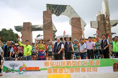 中市首條挑戰型自行車道落腳鐵砧山  雕塑公園整建重生