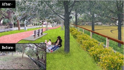 8K人車分道及欄杆建置(現況照片及完工模擬圖)