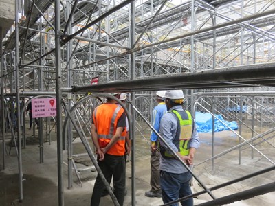 中市府督促業者落實現場職安管理