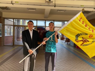 台中市潭秀國中男排授旗 目標直指冠軍