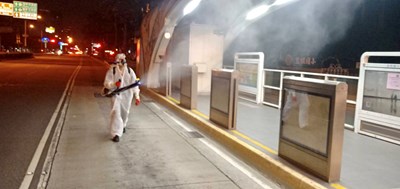 公車專用道站台消毒