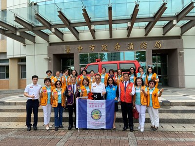 豐原玉豐獅子會贈消防警備車 中市消防局感謝善心