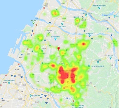 台中市政府於購物節APP公布「消費熱度分析圖」