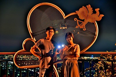 夜遊豐原公老坪 牛郎織女來相見