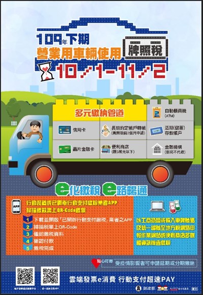 營業用車輛使用牌照稅 1001開徵