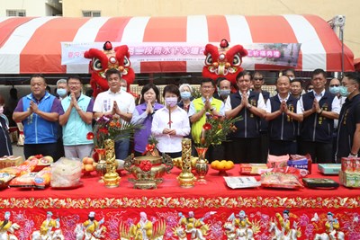 市長盧秀燕今(24)日出席修復開工典禮為工程祈福