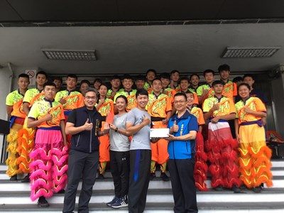 李局長至台灣體育大學探視龍獅運動選手