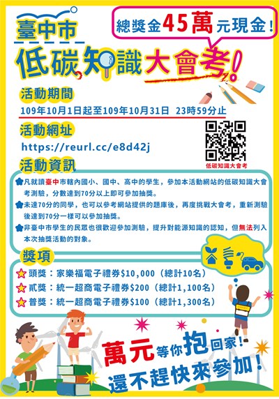 低碳知識大會考海報