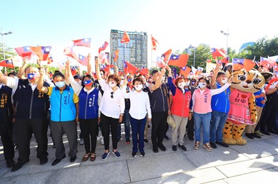 台中市政府今日盛大舉辦國慶升旗典禮