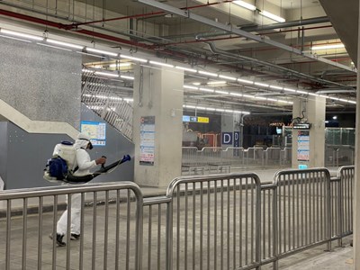 春節連假交通防疫 中市加強大眾運輸場站環境消毒