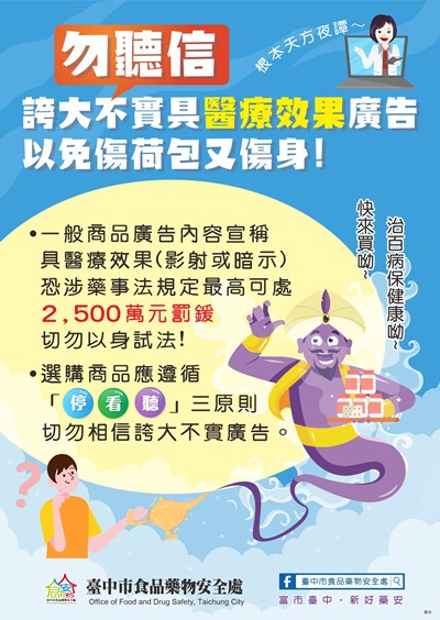 一般商品誆稱神奇療效  最高重罰2,500萬元
