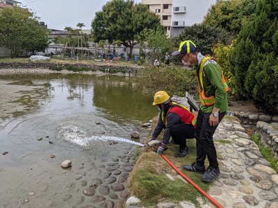 派員取用營建工地地下水馳援補充水源