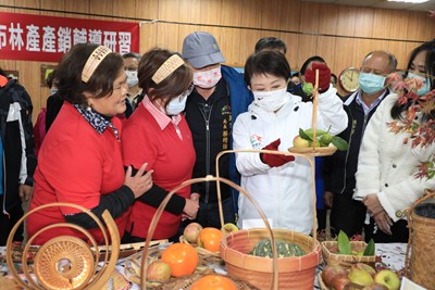 梨山家政班木竹藝之美  盧市長以行動給予支持肯定