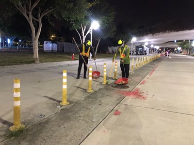 台中跨年晚會清潔隊徹夜作業  寒風中迅速恢復市容