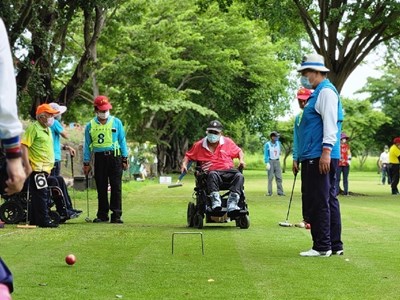 「2022身障團體聯盟槌球錦標賽」身心障礙選手擊球