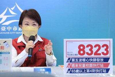 盧市長宣布620起發放第五波快篩試劑