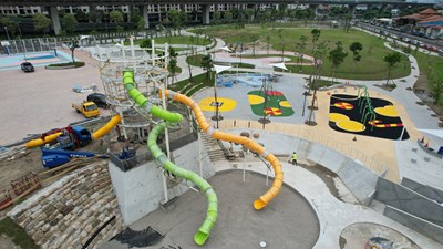 有全國戶外最高溜滑梯! 中市太平馬卡龍公園將完工