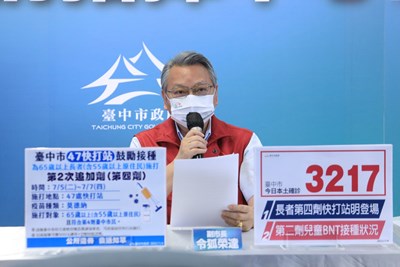 為長輩施打第四劑疫苗 中市明起優化加開47快打站