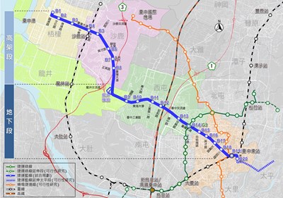 捷運藍線綜合規劃路線圖核定