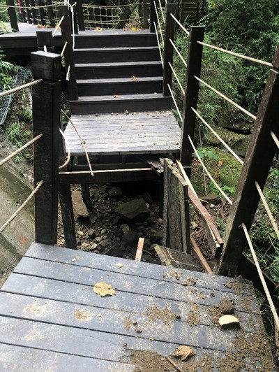 太平區蝙蝠洞登山步道封閉整修復建-0K+430步道毀損處2_0